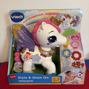VTech Style & Glam On Unicorn Kids Toy Gift Christmas Birthday Age 18M-Up New